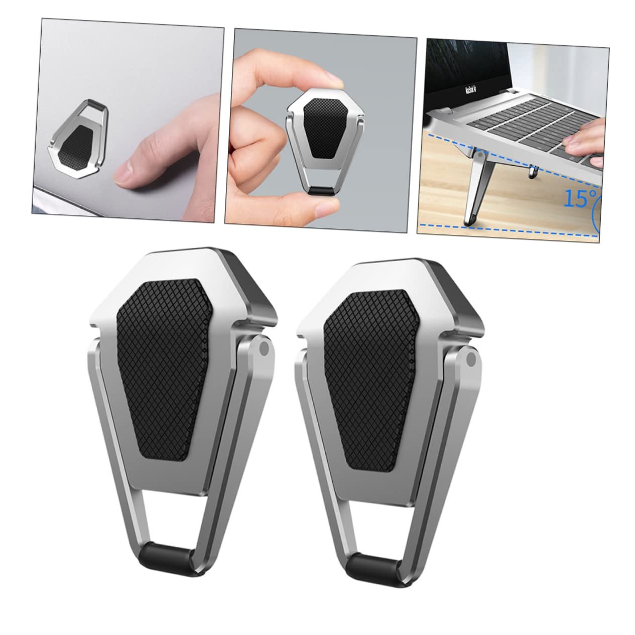 Підставка для ноутбука NUOBESTY, складана, портативна, регульована по висоті, з нековзними накладками для охолодження та стабільності, 2 шт, фото №9