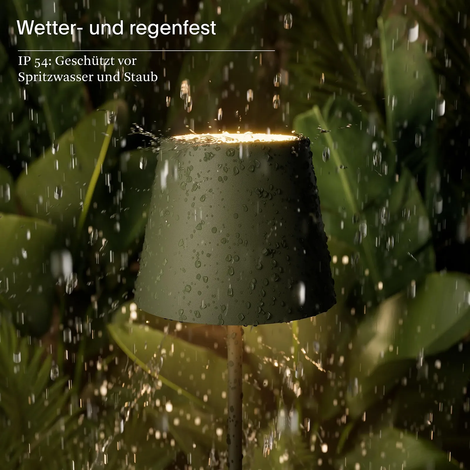 Настільна лампа SIGOR Nuindie 2.0 Mini LED Акумуляторна Димування IP54 Висота 25 см USB-C 12 год роботи Хвойний зелений, фото №6