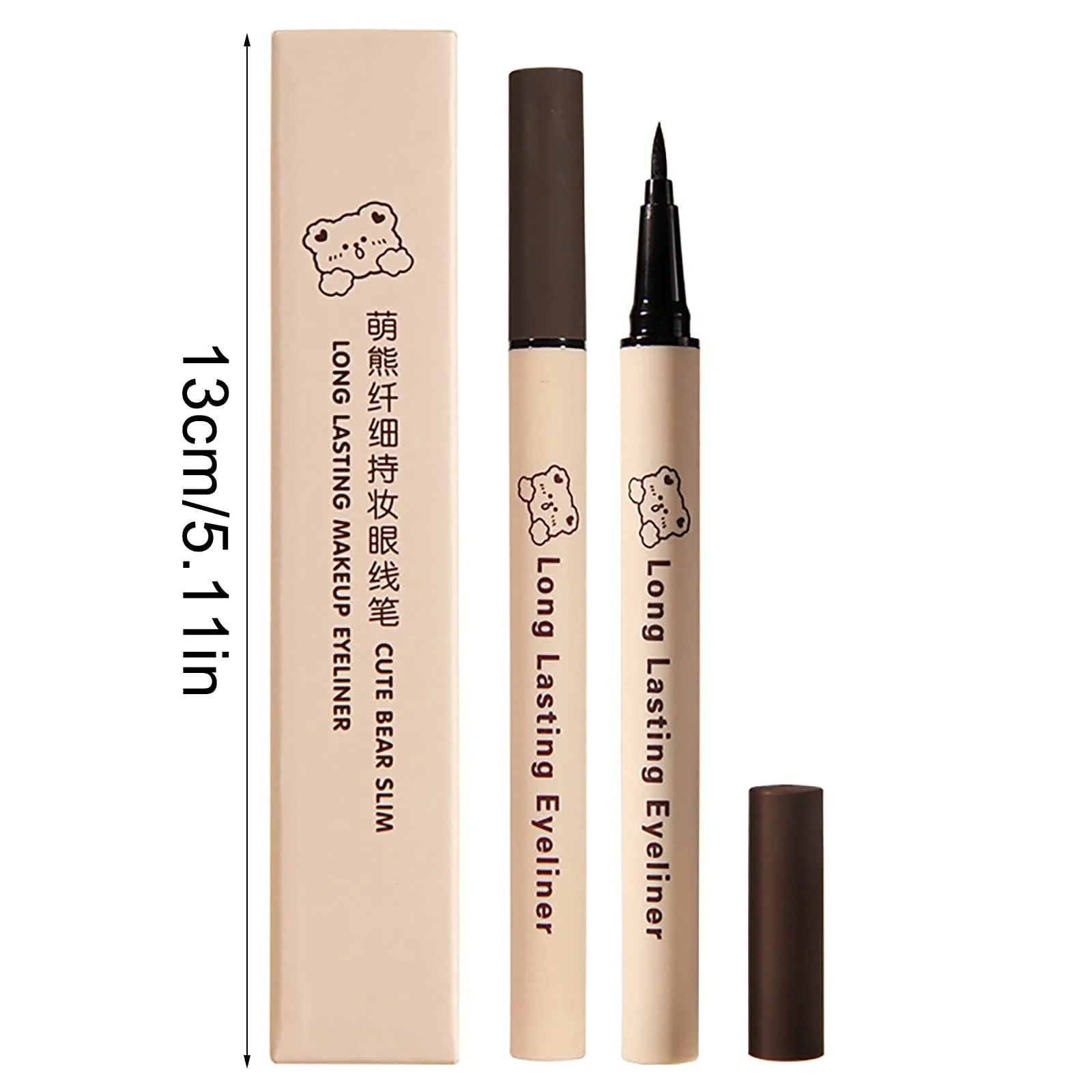 Підводка для очей Cute Bear Slender Водостійка та стійка до поту Тонка Squarepants для початківців, фото №6