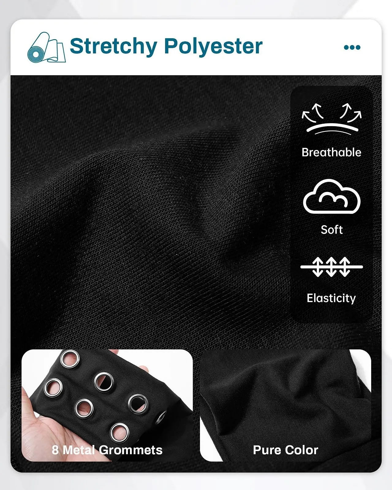 Пов'язка на голову Y2k Широка з металевими люверсами для жінок, 3 шт, фото №3 Пов'язка на голову Y2k Широка з металевими люверсами для жінок, 3 шт, фото №3