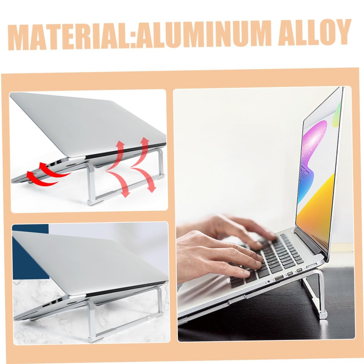 Складана Підставка для Ноутбука для різних моделей. Легка та компактна для дому та офісу, фото №8