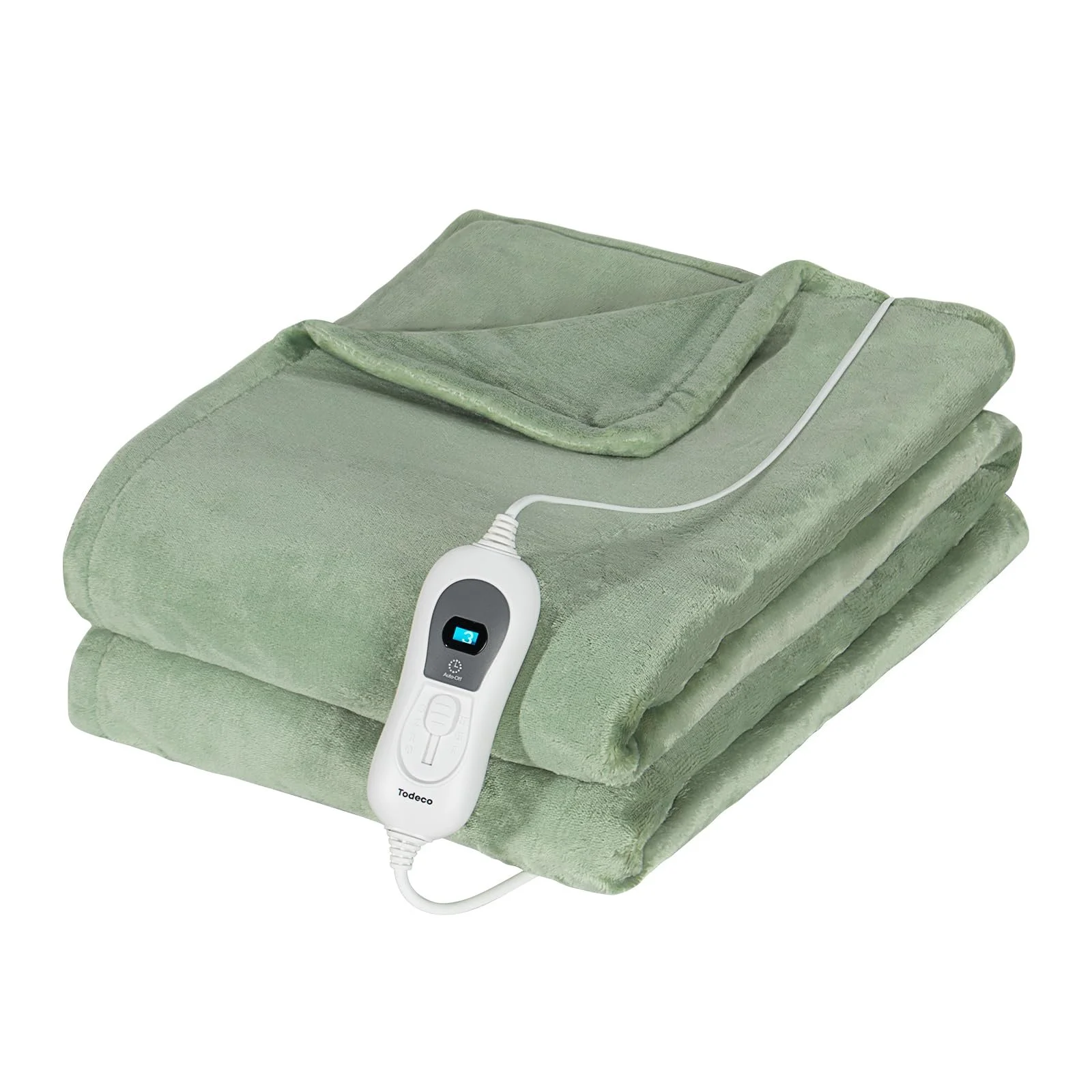 Електрична ковдра Todeco Flannel 180 x 130 см Зелений, фото №1 Електрична ковдра Todeco Flannel 180 x 130 см Зелений, фото №1