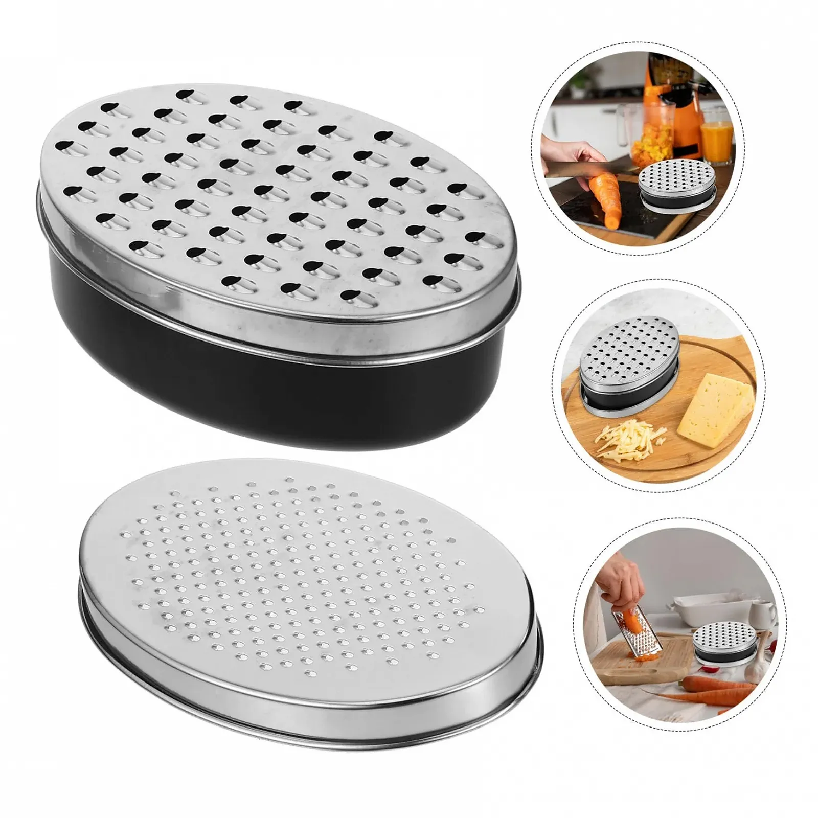 Терка Ipetboom Kastenreibe с контейнером, многофункциональная, для сыра и овощей, нескользящая., фото №9