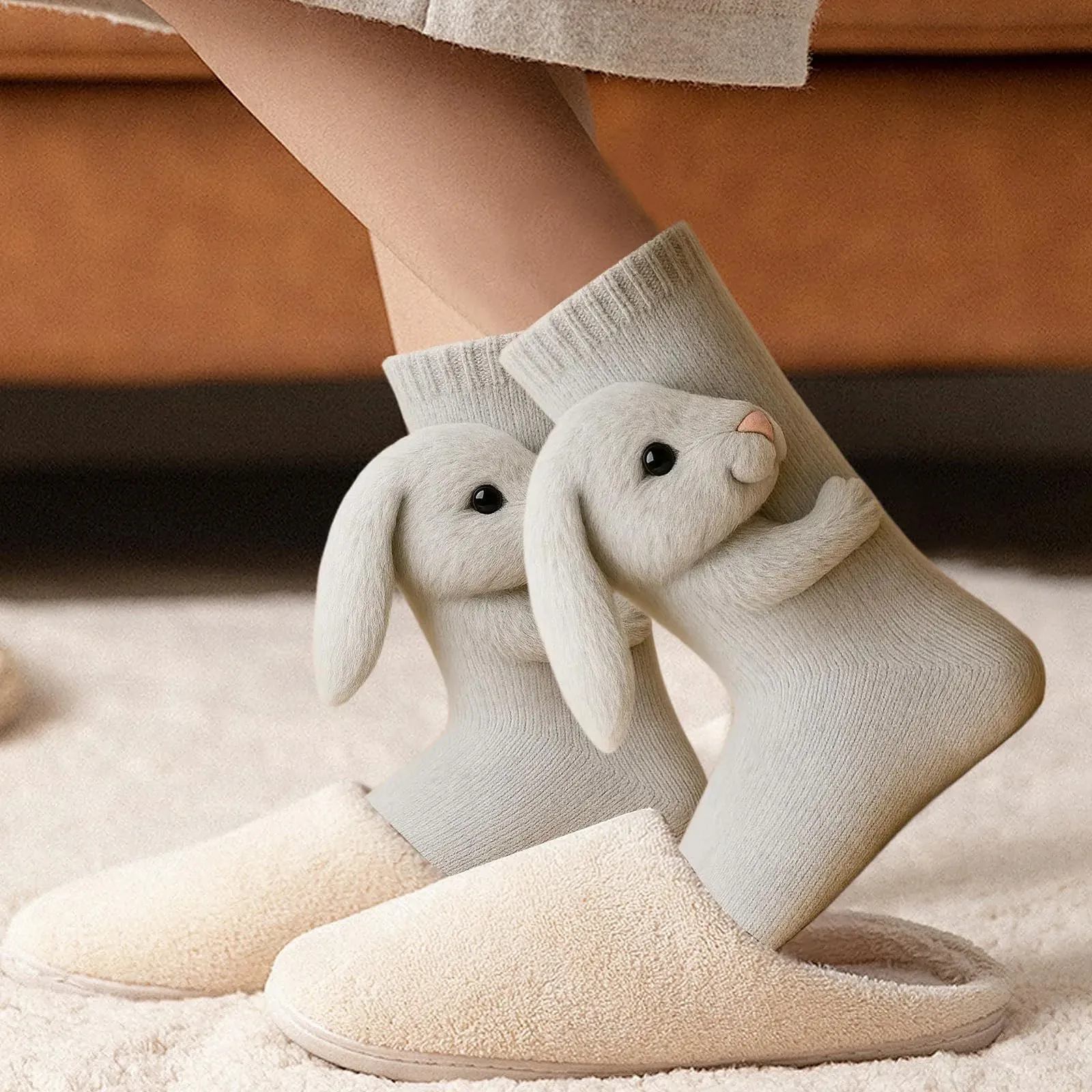 3D Вязаные носки с животными 27x7.5см, вязаные носки с животными, ручная вязка крючком, смешные теплые мягкие длинные чулки, носки для наполнения, енот, корова, ленивец, коала, панда, фото №9 3D Вязаные носки с животными 27x7.5см, вязаные носки с животными, ручная вязка крючком, смешные теплые мягкие длинные чулки, носки для наполнения, енот, корова, ленивец, коала, панда, фото №9