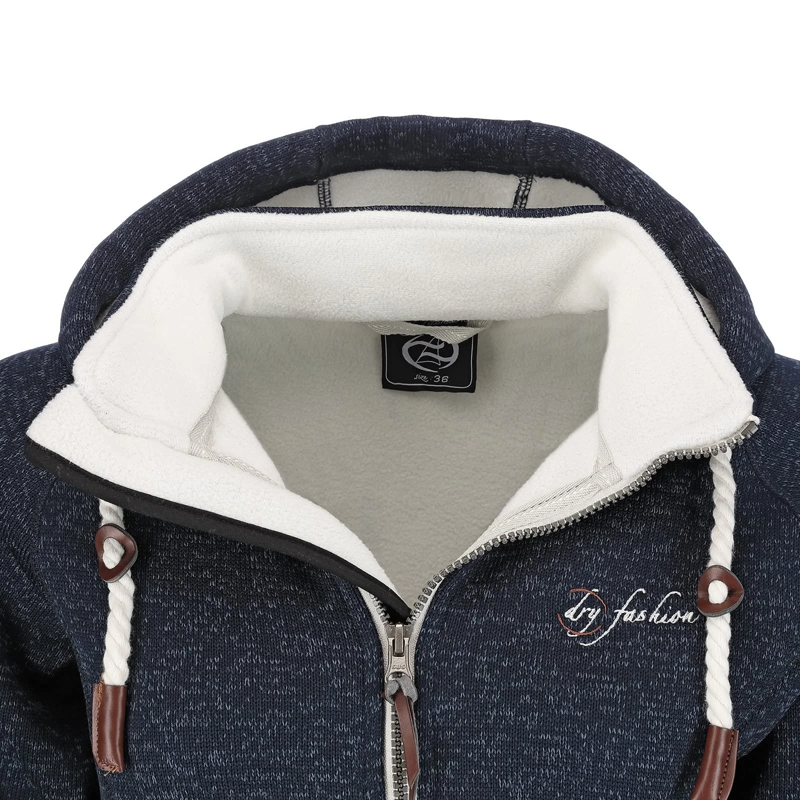 Жіноча флісова зимова куртка Dry Fashion Oslo з регульованим капюшоном, вітрозахисна з підкладкою, фото №5