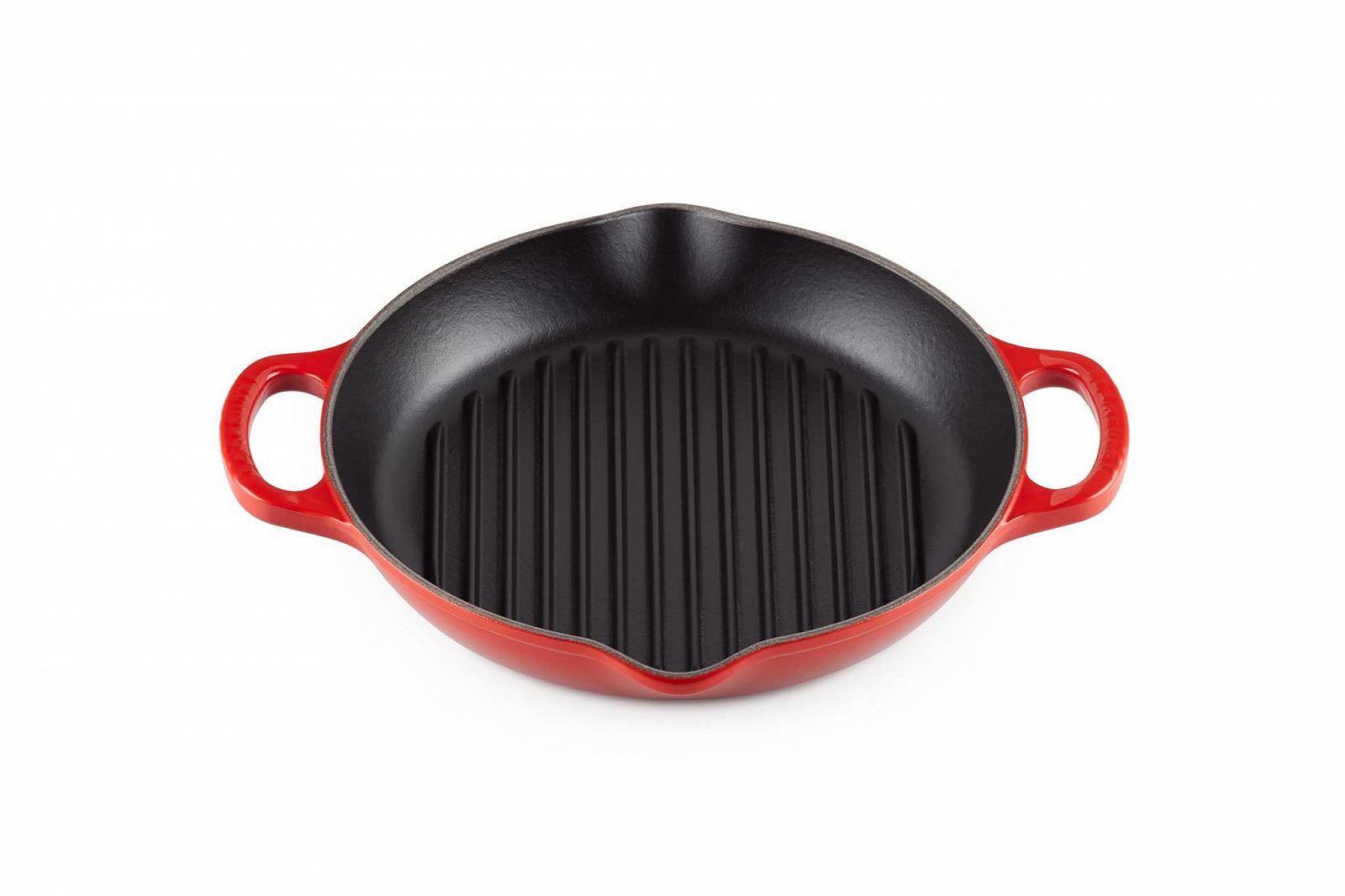 Сковорода-гриль Le Creuset Signature висока кругла 25 см Cherry Red, фото №1