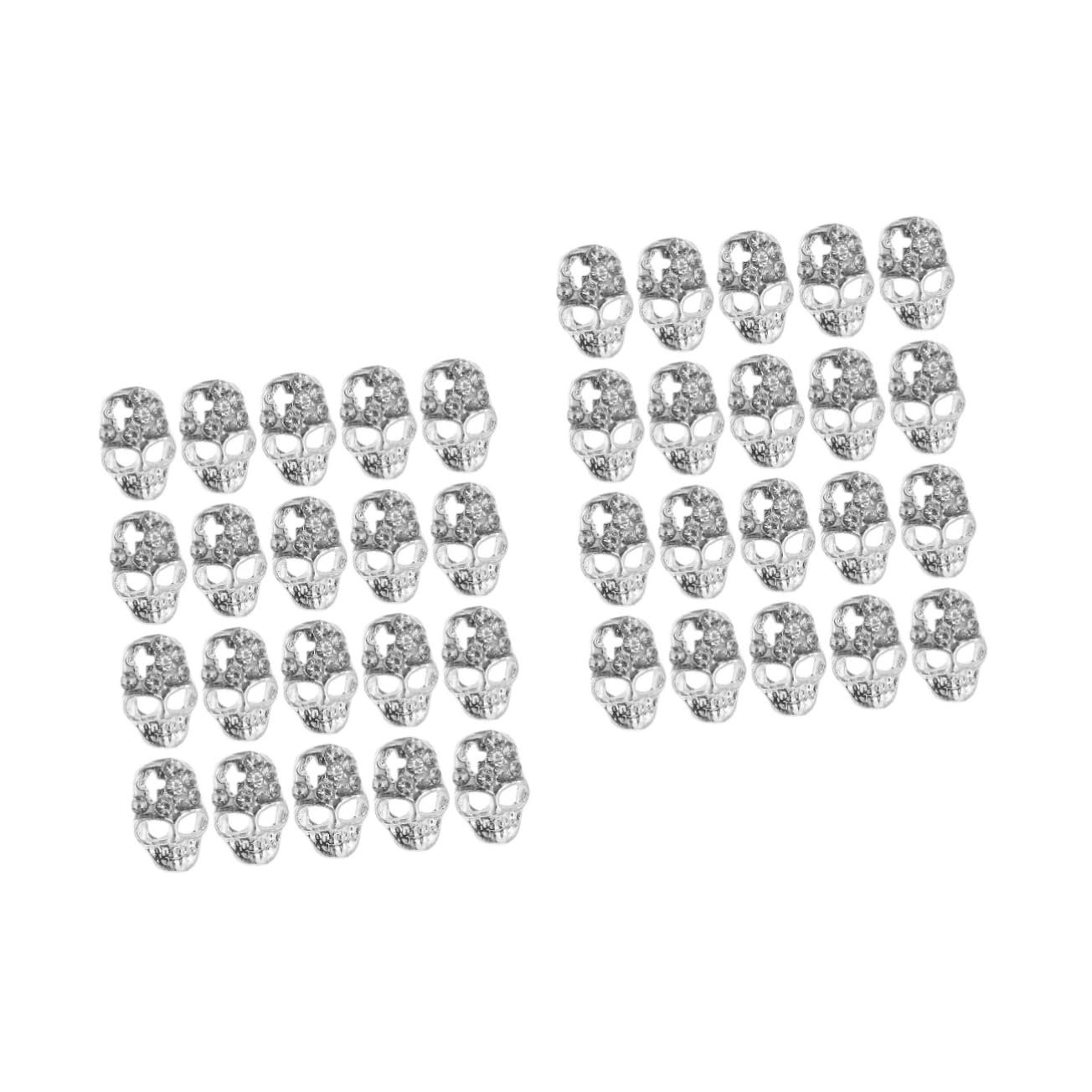 Стрази для нігтів FRCOLOR у вигляді черепа 3D прикраси для манікюру, фото №1