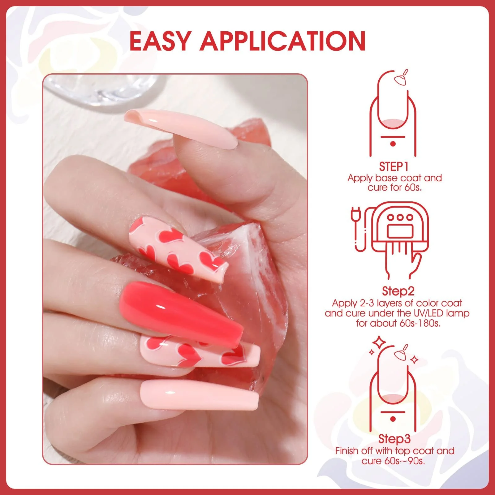 Гель-лак ROSALIND Набір 28 x Міні Лаки Різнокольоровий, фото №5