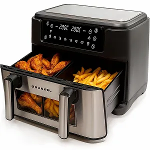 Купити Мультипіч GRUNKEL DUALFLEXIFRYER 2800W Подвійна чаша 5L + 5L + 7L + 3L Технологія 360° 10 програм Незалежне керування - Фото 1 Мультипіч GRUNKEL DUALFLEXIFRYER 2800W Подвійна чаша 5L + 5L + 7L + 3L Технологія 360° 10 програм Незалежне керування - Фото 1