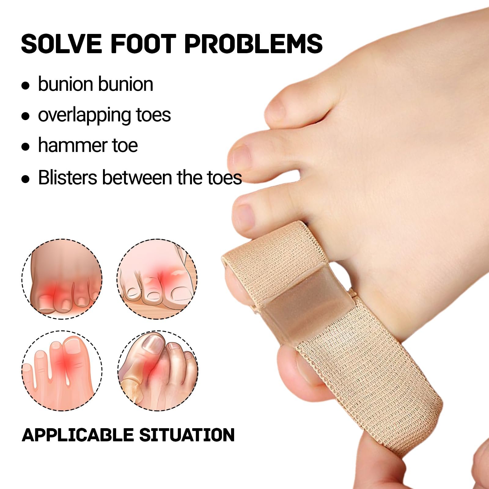 Роздільник для пальців ніг (6 шт.) Hallux Valgus, знеболення при молоткоподібних пальцях, фото №6