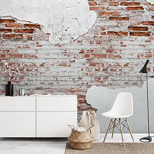 Фотообои Runa Art Stone Wall 9083011a 352 x 250 см XXL White Brown synthetic.ua - Фото 1