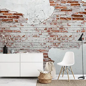 Фотошпалери Runa Art Stone Wall 9083011a 352 x 250 см XXL White Brown synthetic.ua - Фото 1