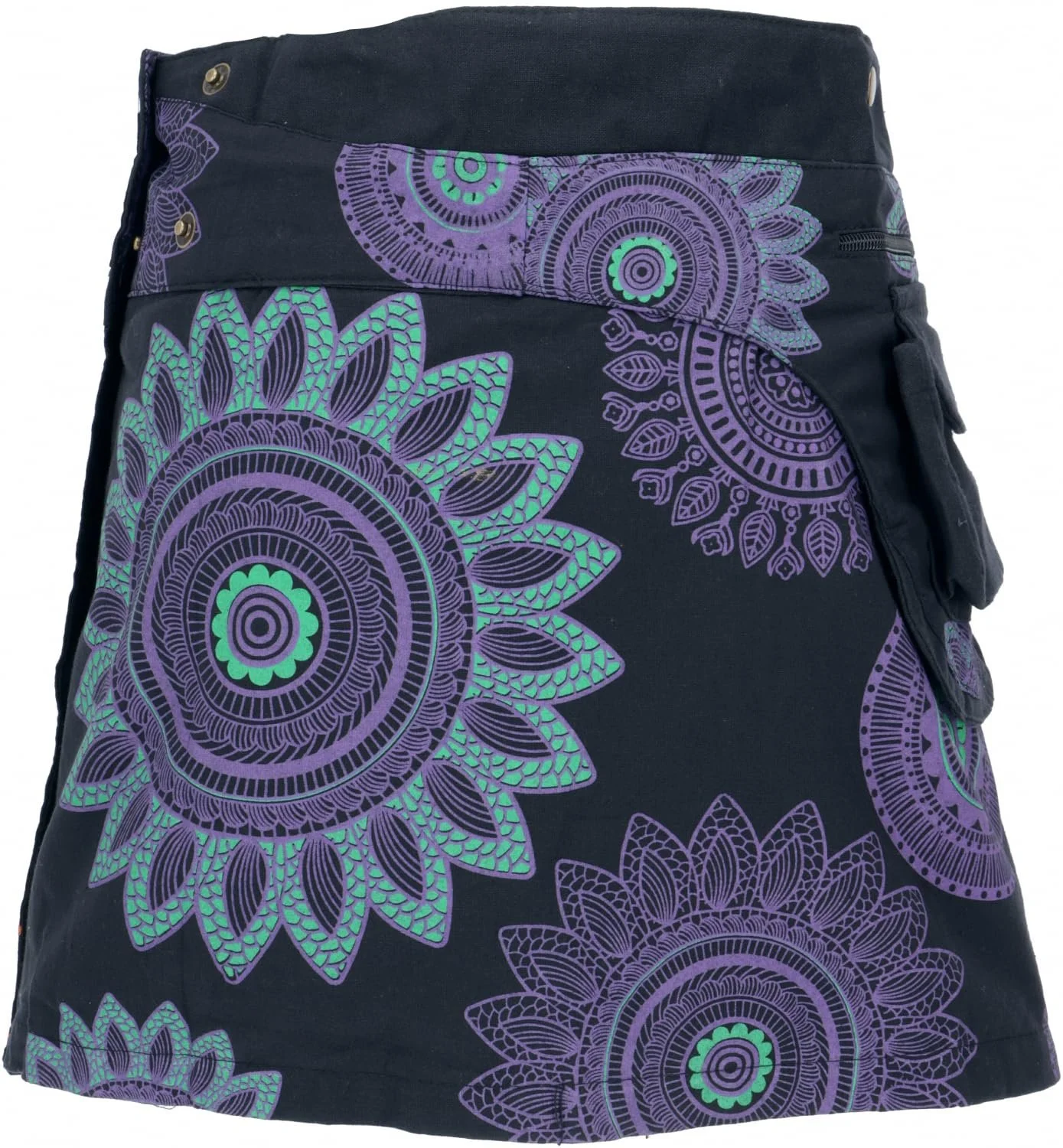 Юбка-запаска GURU SHOP Мини-юбка Женская Зеленая Хлопок Размер: 40, фото №3