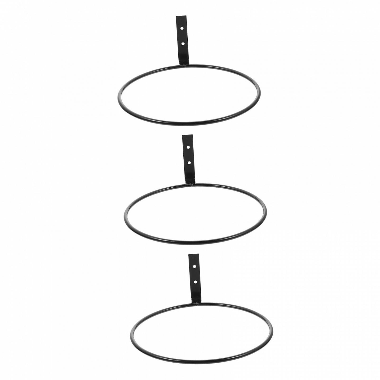 Тримачі для квіткових горщиків HEMOTON Залізні настінні кільця Набір із 3 шт., фото №1
