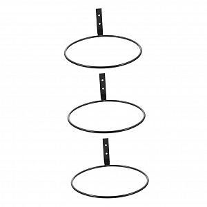 Тримачі для квіткових горщиків HEMOTON Залізні настінні кільця Набір із 3 шт. - Фото 1