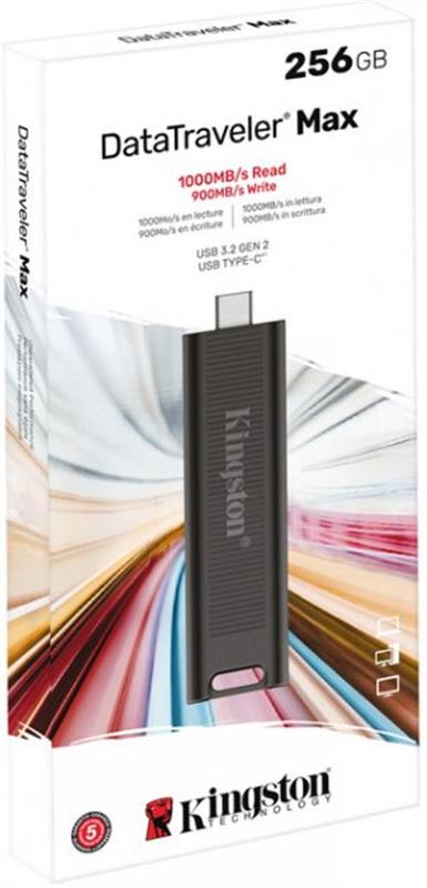Флеш-накопитель USB3.2 256GB Type-C Kingston DataTraveler Max Black (DTMAX/256GB), фото №10