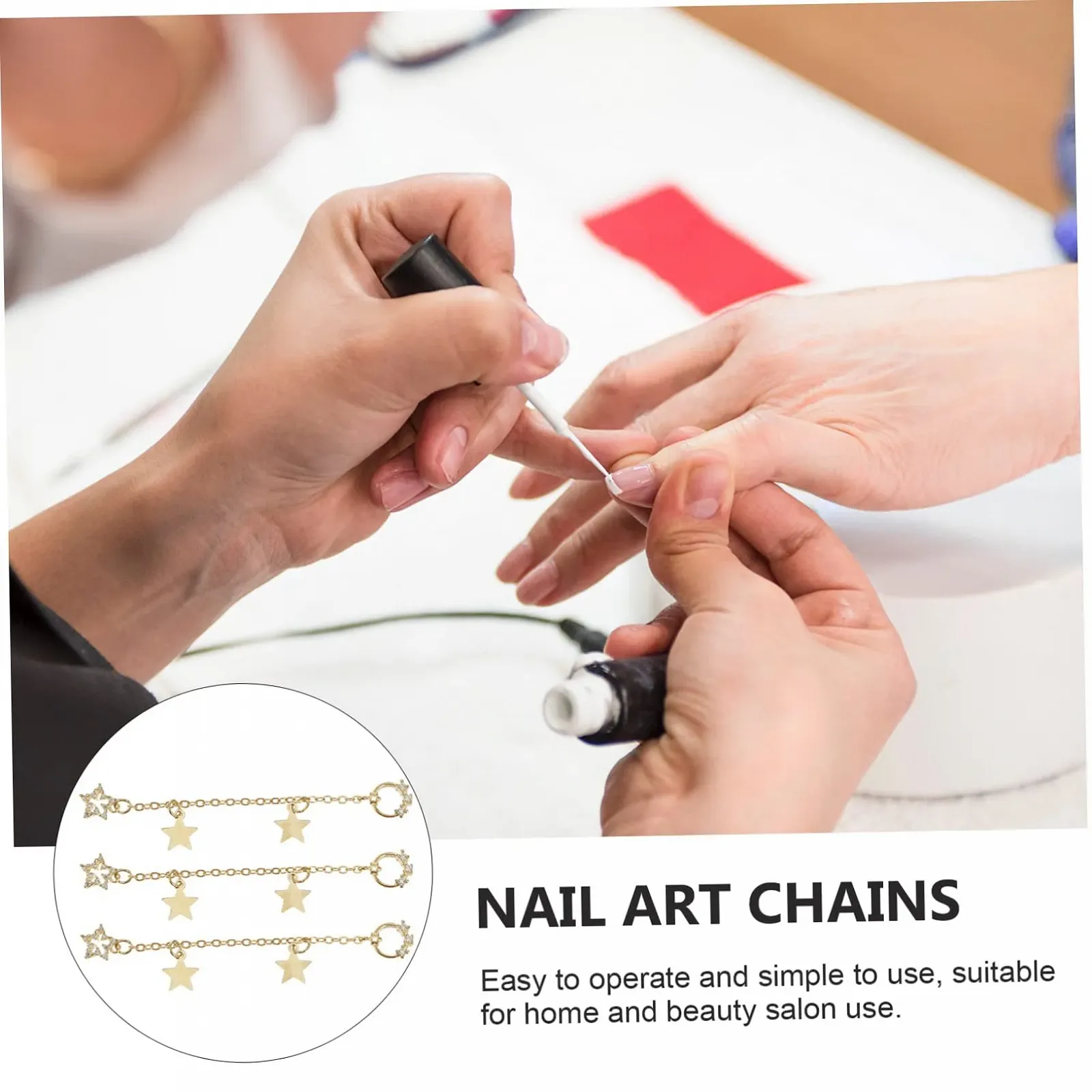 Ланцюжки для нігтів Люксові прикраси для манікюру з дизайном зірок, фото №2 Ланцюжки для нігтів Люксові прикраси для манікюру з дизайном зірок, фото №2