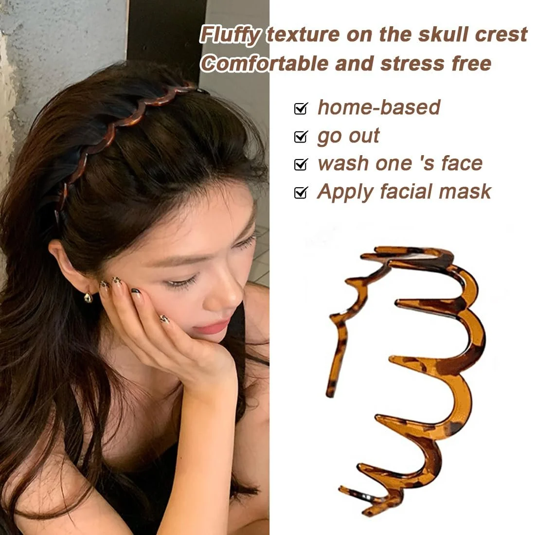 Обруч для волосся зубчастий Z типа, 4 штуки, фото №4