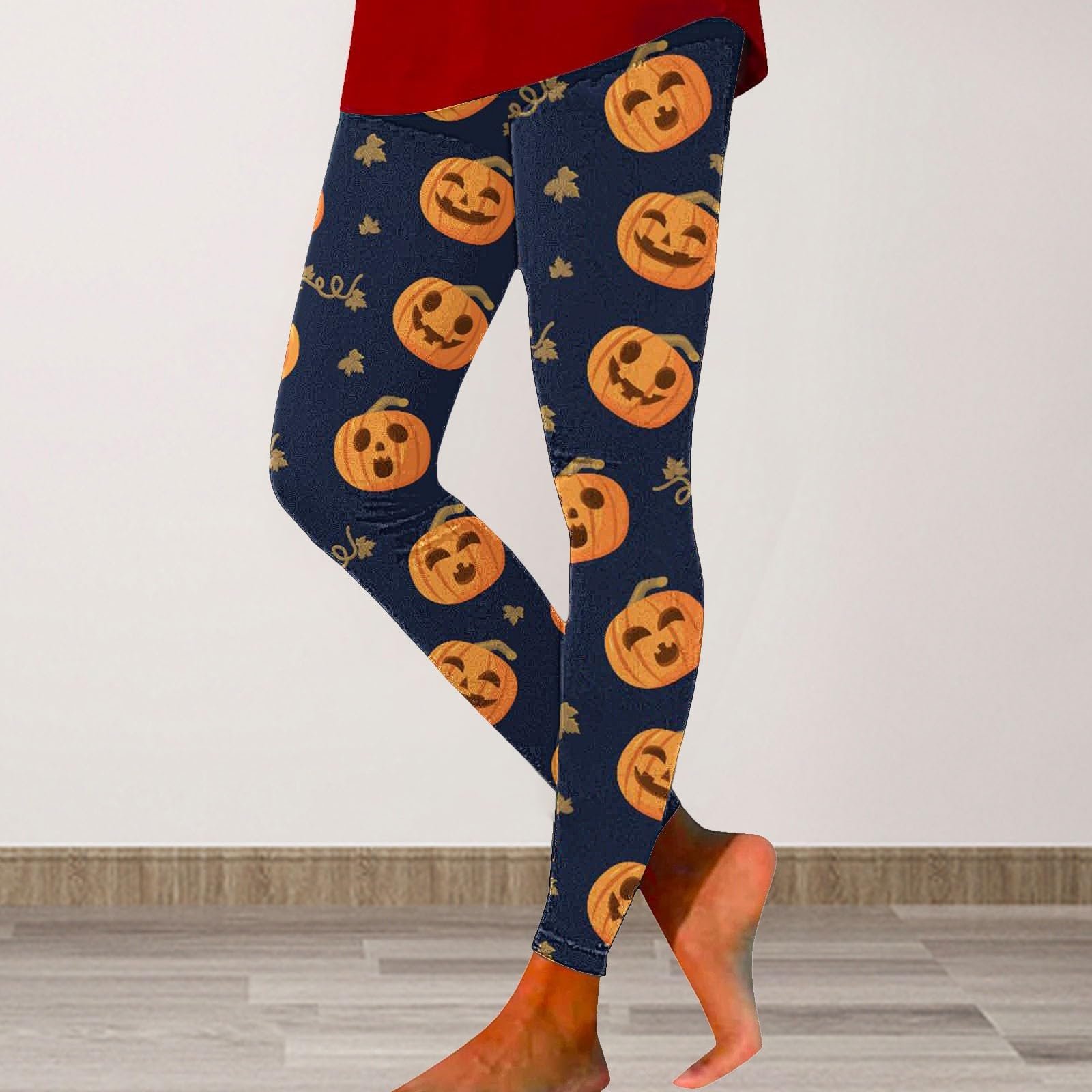 Жіночі Легінси Halloween Кольоровий Принт Повсякденні Масляний Живопис Колготки Спортивні Steampunk Графіті Scrunch Oversize Для Йоги Колготки Halloween, фото №3