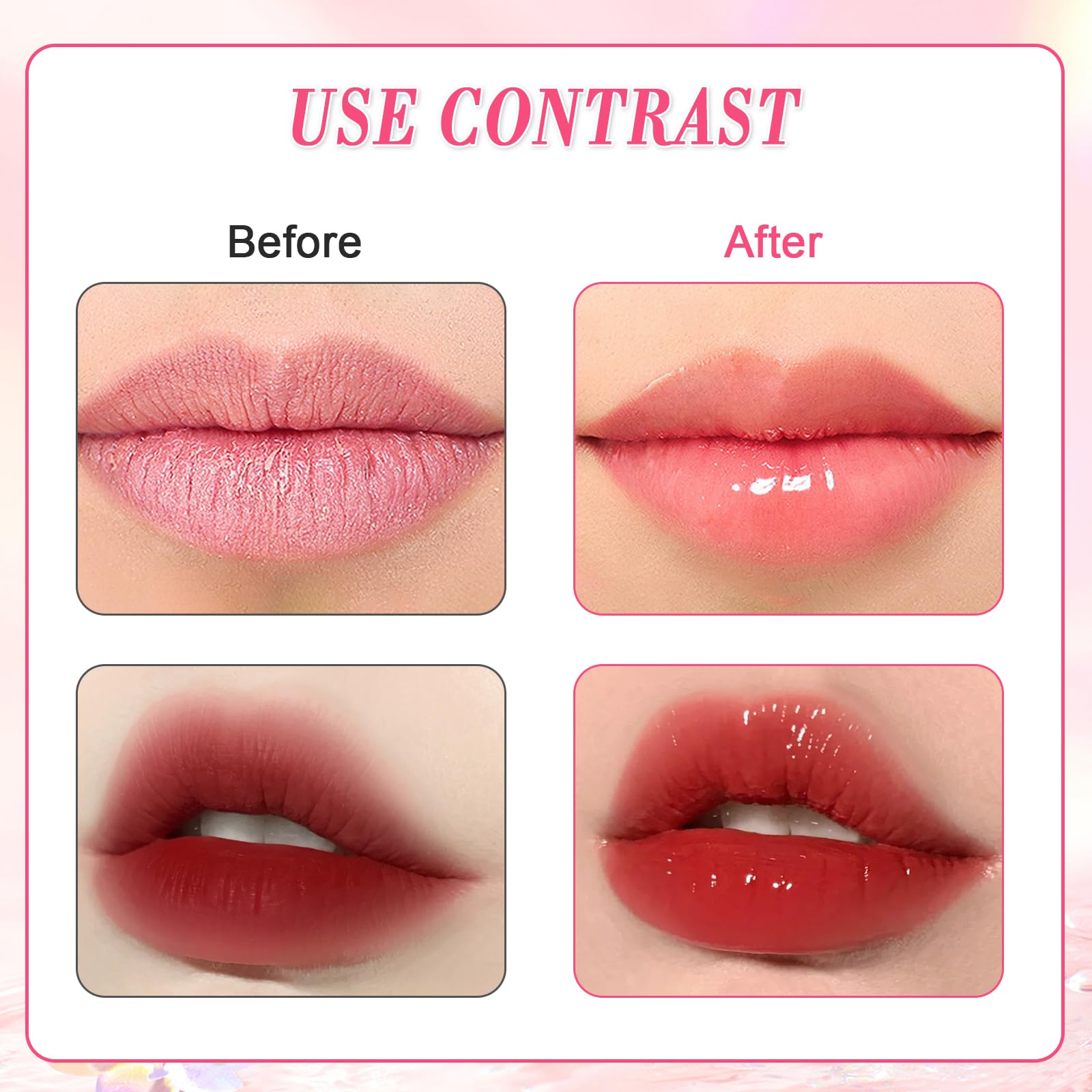 Блеск для губ Crystal Jelly Moisturising Lip Oil Set Прозрачный Глянцевый Увлажняющий, Набор из 2 штук, фото №6 Блеск для губ Crystal Jelly Moisturising Lip Oil Set Прозрачный Глянцевый Увлажняющий, Набор из 2 штук, фото №6