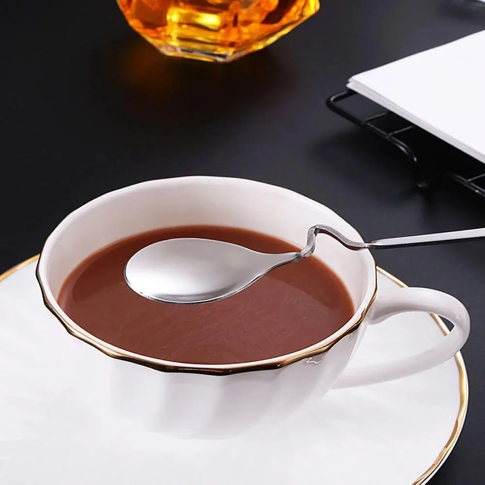 Ложка для джему з нержавіючої сталі з загнутою ручкою, набір 6 штук, фото №6