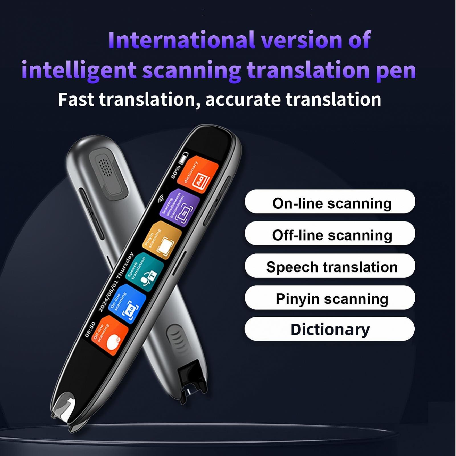 Ручка-переводчик Bewinner, 142 языка, онлайн-перевод голоса, ручка-сканер словаря, беспроводная ручка-переводчик сканер для студентов и взрослых, фото №2