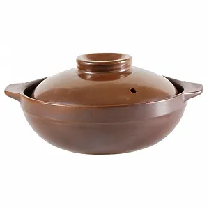 Кастрюля керамическая термостойкая с двумя боковыми ручками традиционная большая - Фото 1