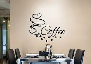 Наклейка на стіну Grandora Кава + Серце з чашки самоклеюча 27 x 21 см W3038 Темно-червоний synthetic.ua - Фото 1