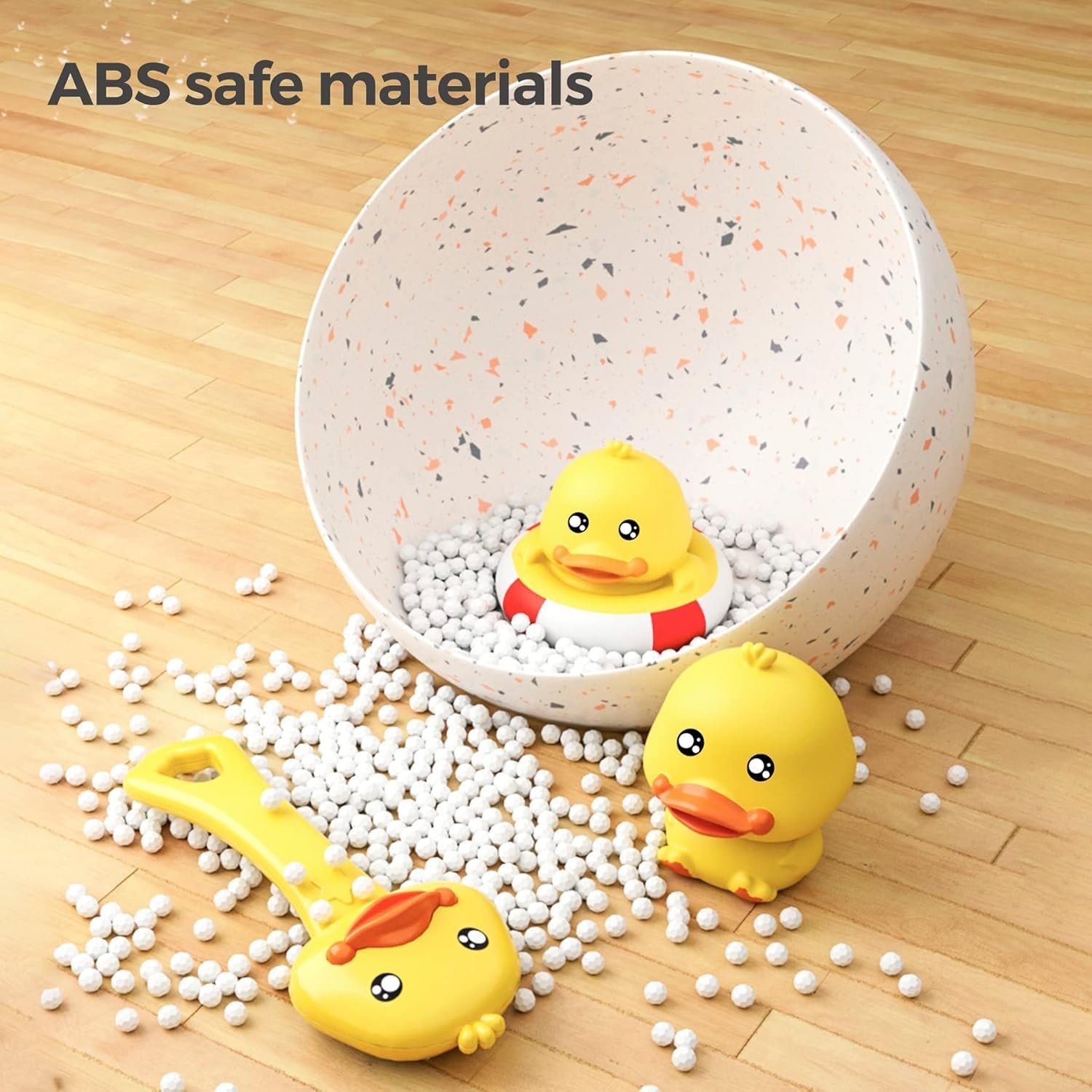 Набір іграшок для ванни 7 шт. Жовті качки з водяним розпилювачем, фото №5
