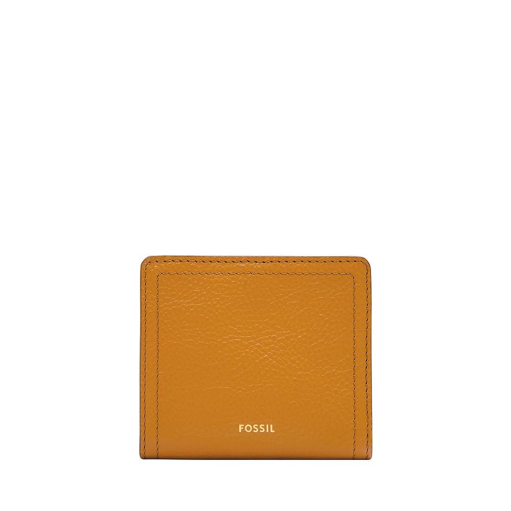 Женский кошелек бифолд Fossil Logan SL7829763 Желтый кожаный, Желтый, Повседневный, фото №1