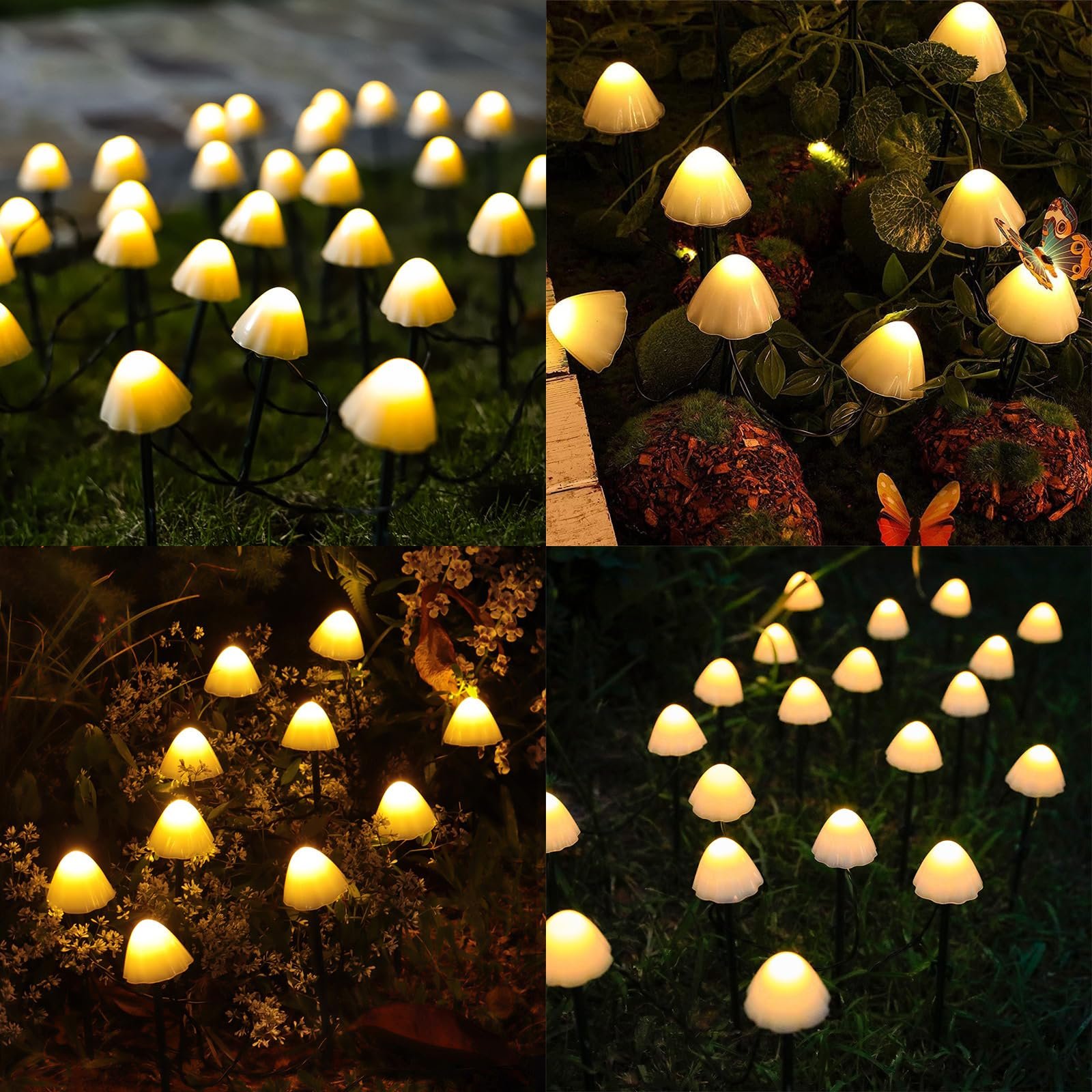 Гирлянда ENLACE, 10 LED, 3.5 м, в форме грибов, солнечная, для сада, теплая, фото №7