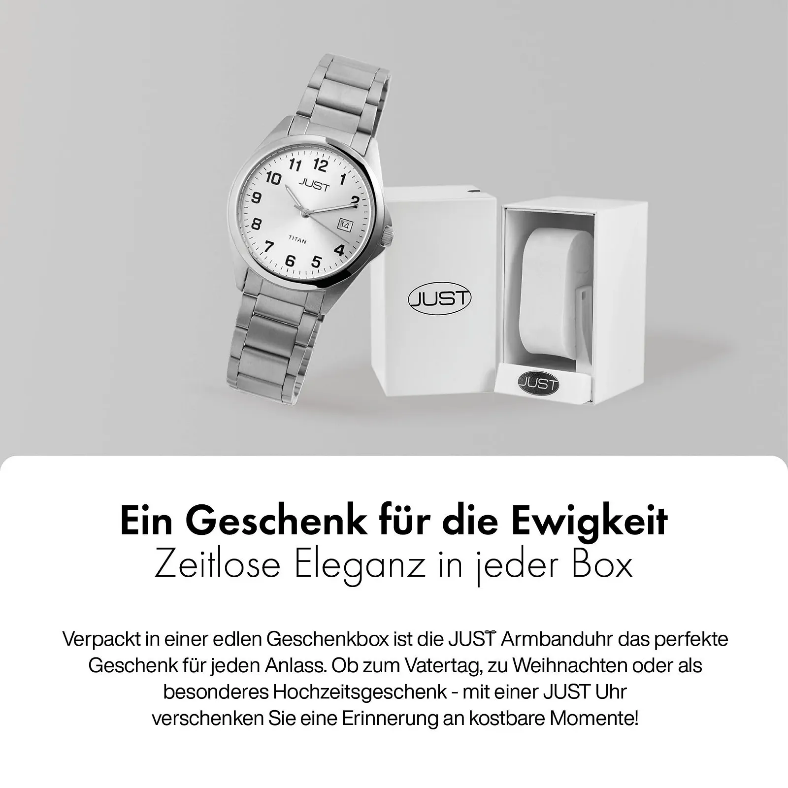 Мужские часы Just Серебряные аналоговые дата Титан Кварцевые наручные часы, разноцветный, Браслет, фото №6