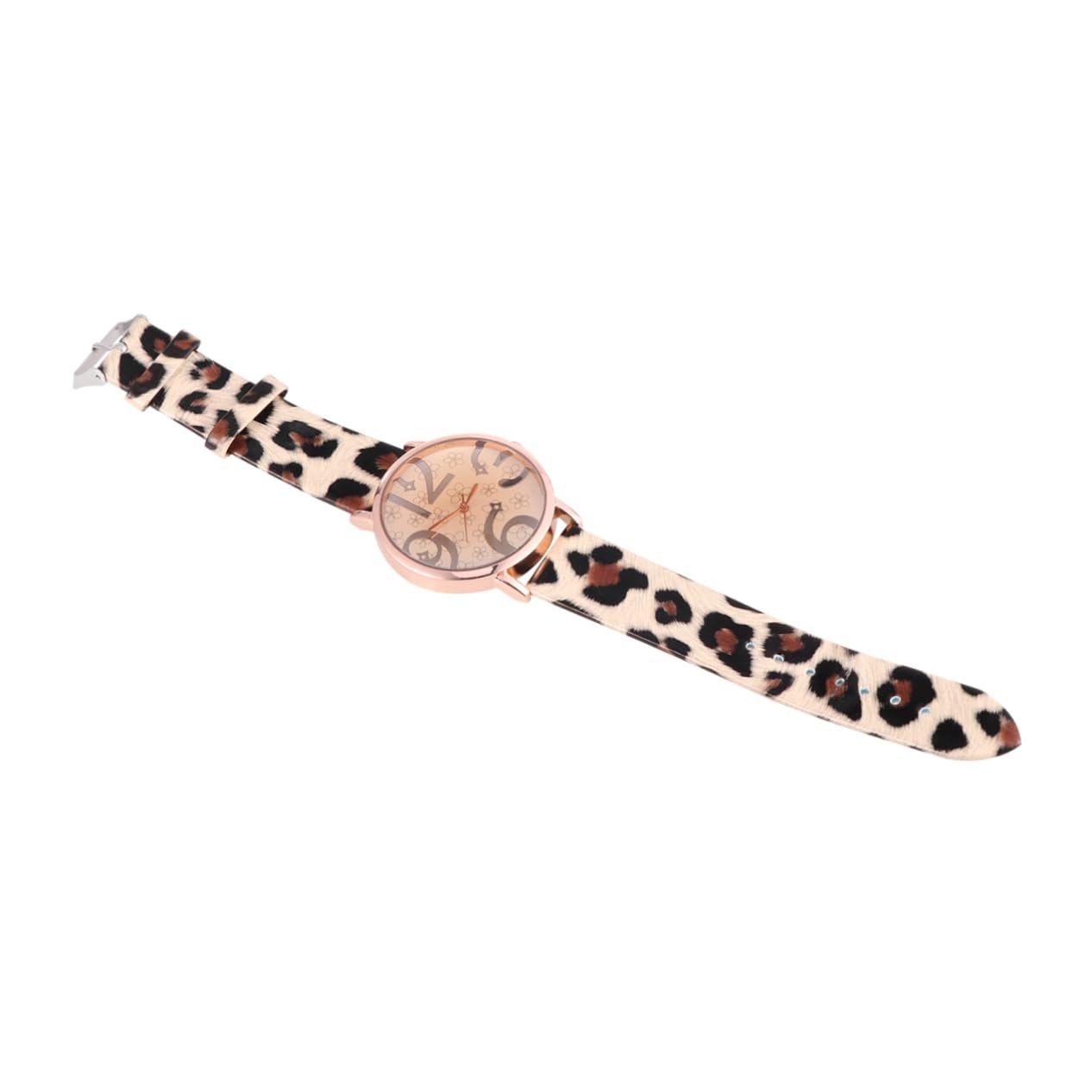 Жіночий годинник Круглий OATIPHO Кварцовий годинник Леопардовий, фото №1