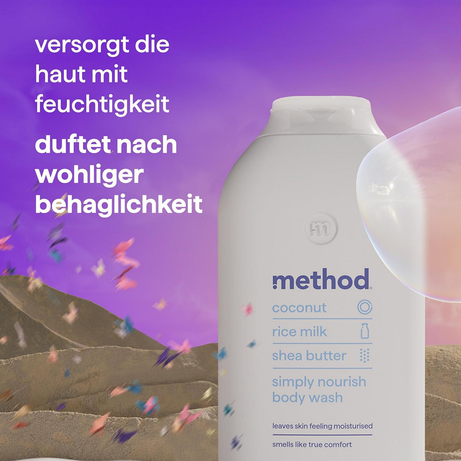 Гель для душа Method Simply Nourish Coconut, Rice Milk and Shea Butter 18 унций, фото №3