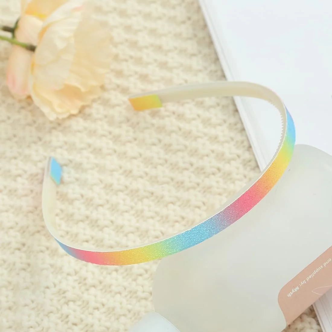 Набір з 5 блискучих обручів для волосся Блискітки, фото №3