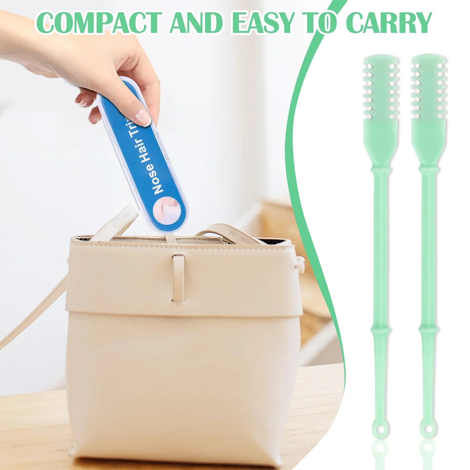 Тример для носа Ручний Подвійний ніж Портативний 360° Обертання 4 шт., фото №6