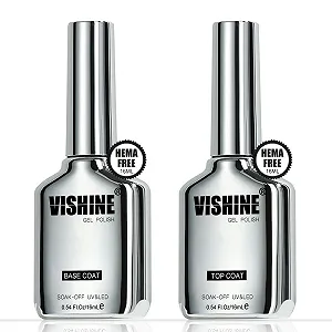 Гель-лак Vishine Top and Base Coat Hema-Free, 16 мл (2 шт.) - Фото 1