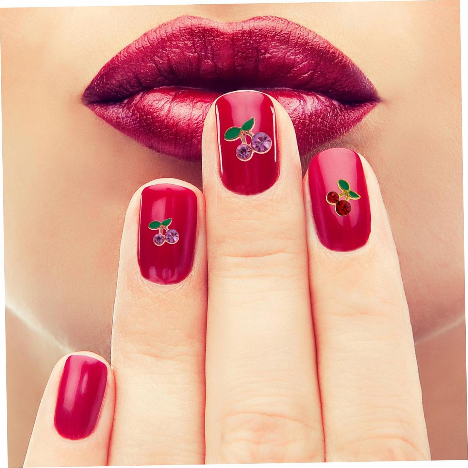 Прикраса для нігтів Вишня Beaupretty 32 шт. Золотий та рожево-золотий, фото №5