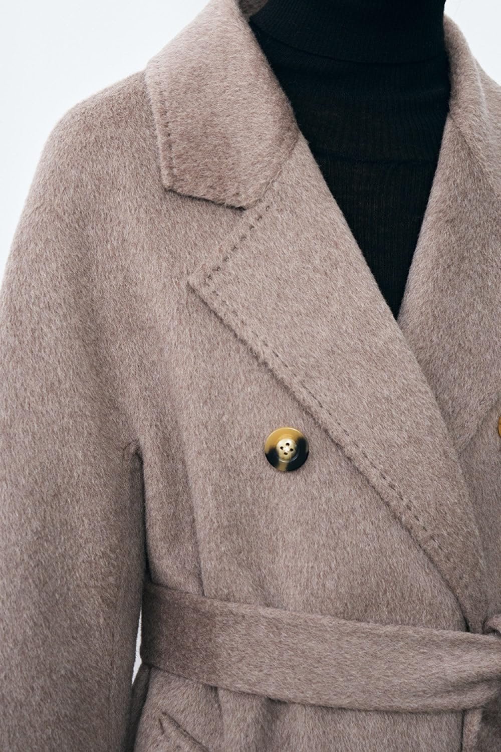 Пальто BROLEO Жіноче зимове вовняне елегантне двобортне з поясом, фото №4 Пальто BROLEO Жіноче зимове вовняне елегантне двобортне з поясом, фото №4