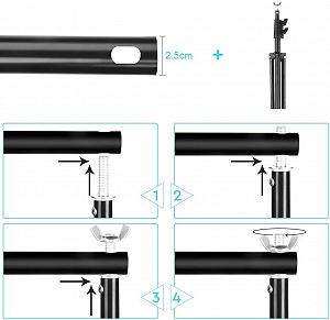 Підставки для фонів BDDFOTO ‎BS-001 Чорний synthetic.ua - Фото 1