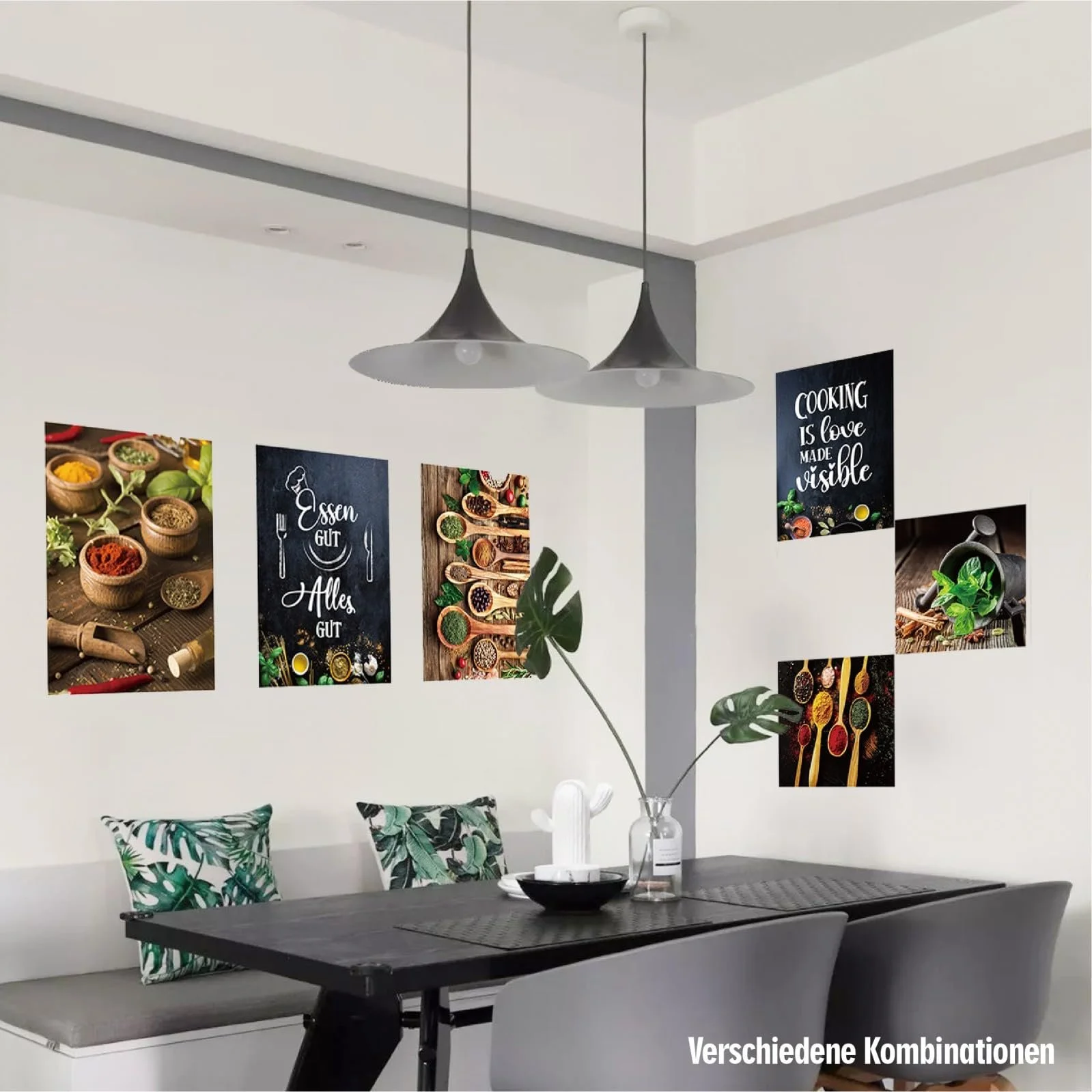 Набор наклеек на стену Кухонные специи 6 шт. Самоклеящиеся, фото №4