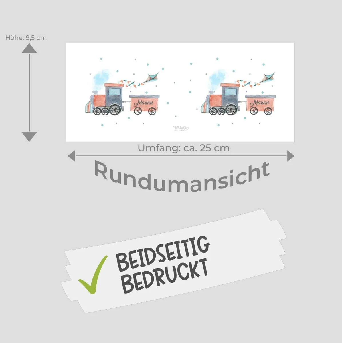 Скарбничка керамічна дитяча Mikalino Паровоз, фото №6