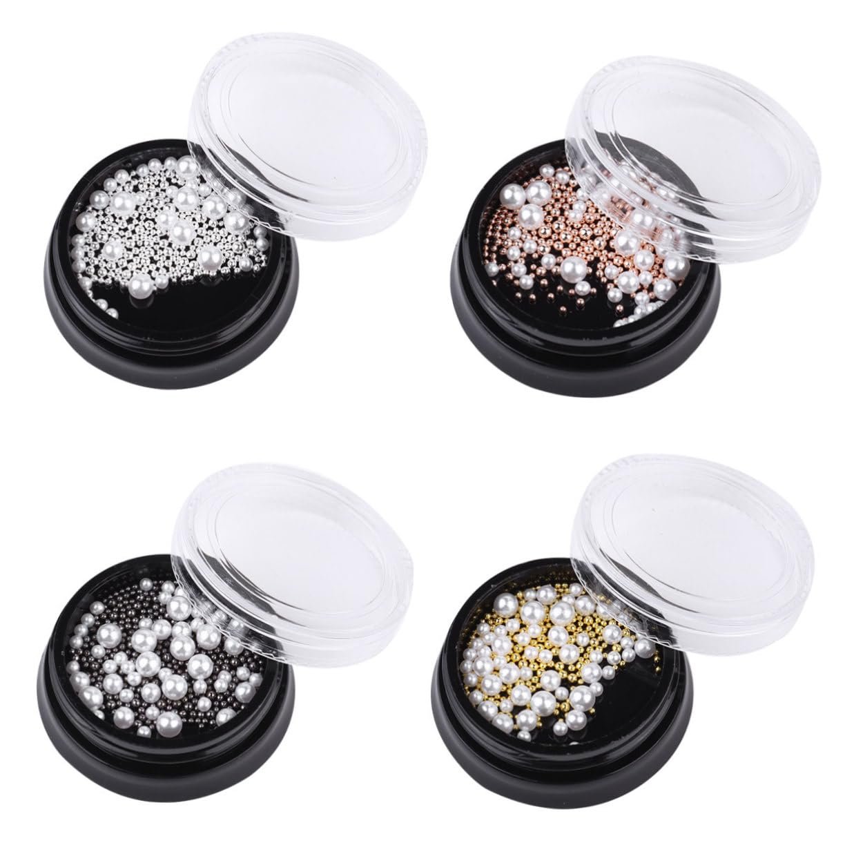 Маникюрные бусины Healvian, икорные бусины, 3D ногти, наклейки для ногтей, бусины для нейл-арта, жемчуг для рукоделия, хрустальные бусины для ногтей, самоцветы для нейл-арта, ассорти, фото №1