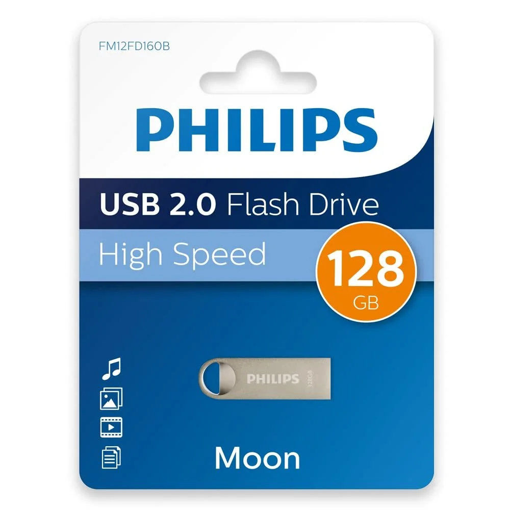 USB-флеш-накопичувач Philips Moon Edition 128GB USB 2.0 Aluminum Silver, фото №2