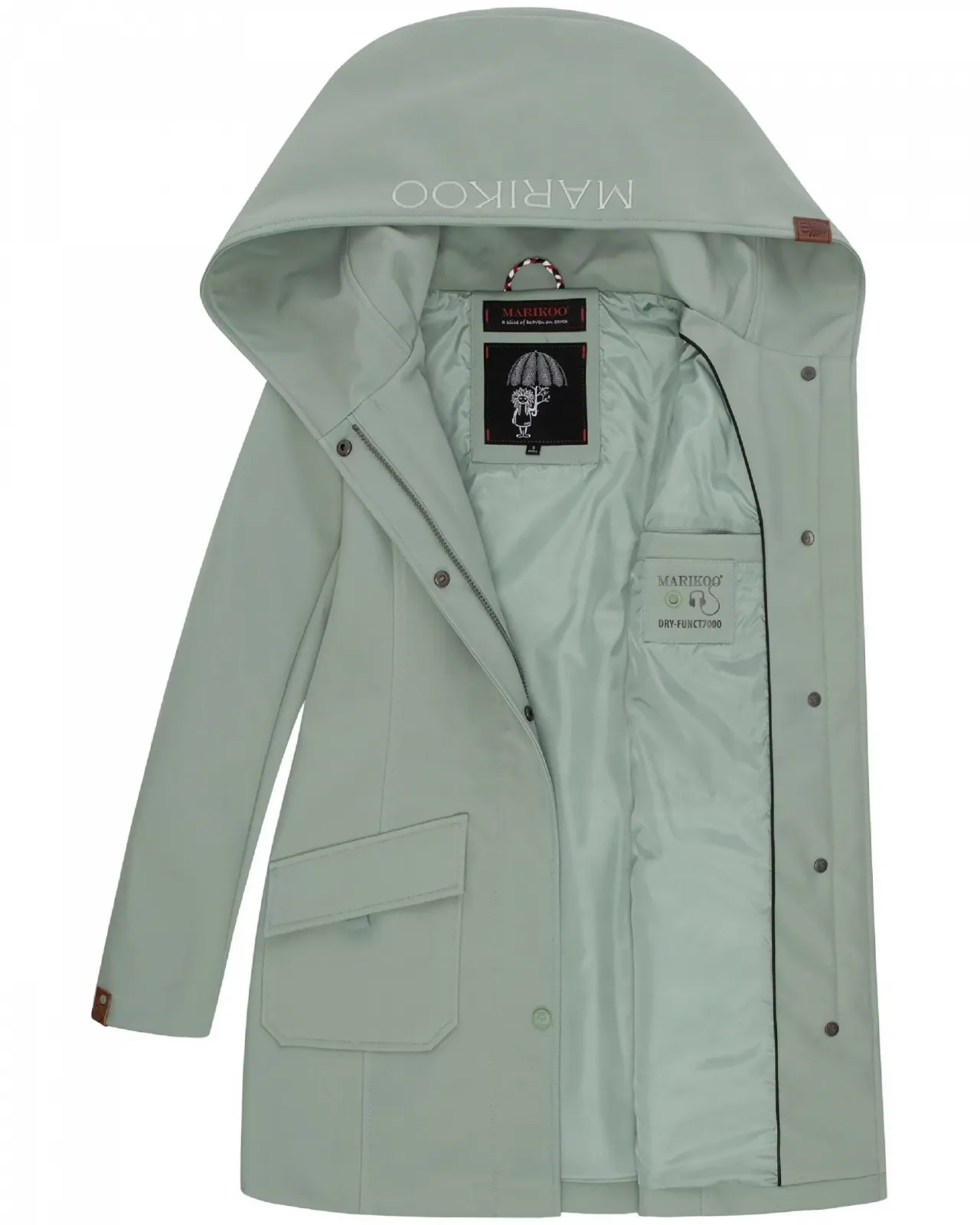 Перехідна куртка Marikoo Mayleen Жіноча Куртка Softshell Водонепроникна дихаюча з капюшоном, фото №5 Перехідна куртка Marikoo Mayleen Жіноча Куртка Softshell Водонепроникна дихаюча з капюшоном, фото №5