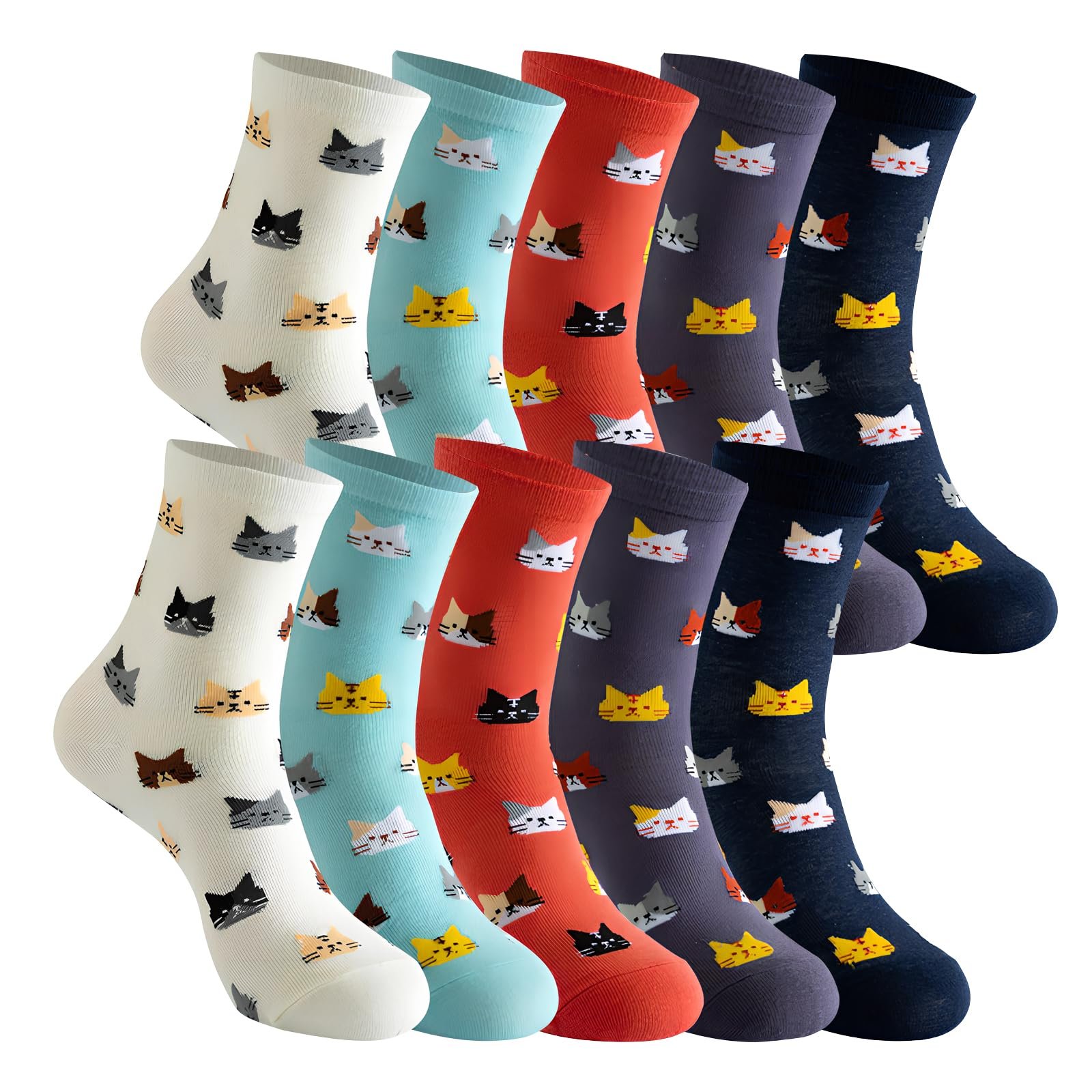 Носки Amexo 39-42 Разноцветные (белый, голубой, красный, коричневый, черный), фото №1