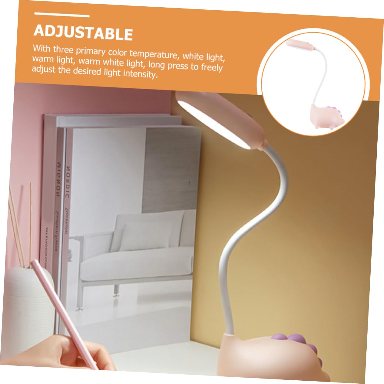 Лампа UKCOCO Dinosaur Small Настільна світлодіодна для дітей Пак з 3, фото №6