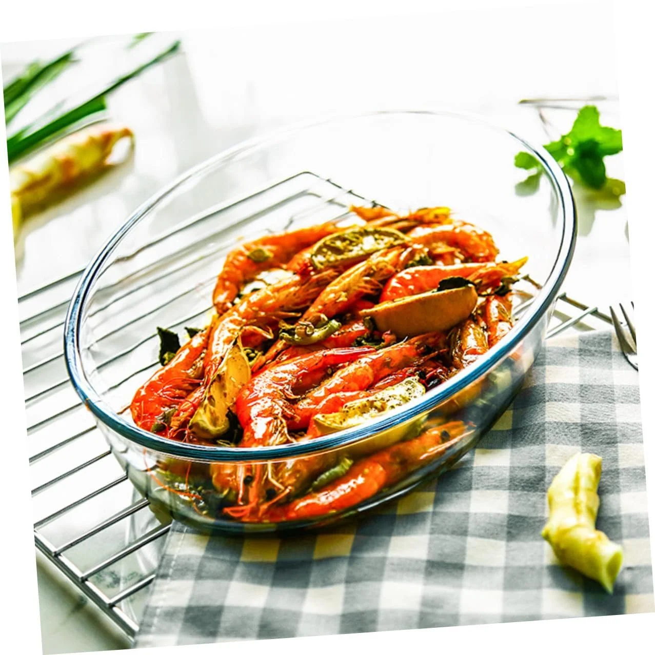 Форма для запекания овальная стеклянная жаропрочная для микроволновой печи и духовки, фото №8