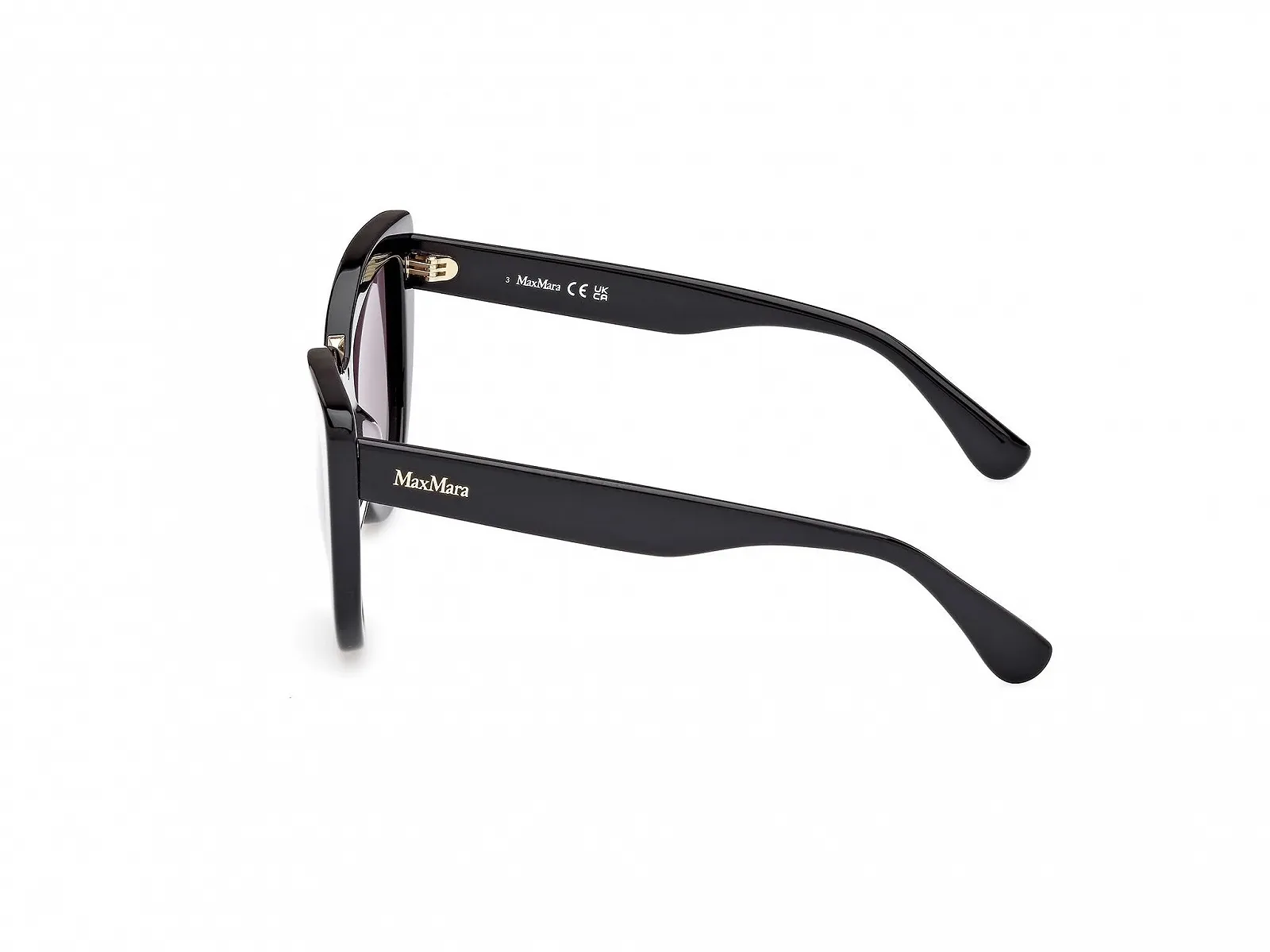 Сонцезахисні окуляри MaxMara MM0076 01A Блискучий Чорний 55/17/140, фото №3