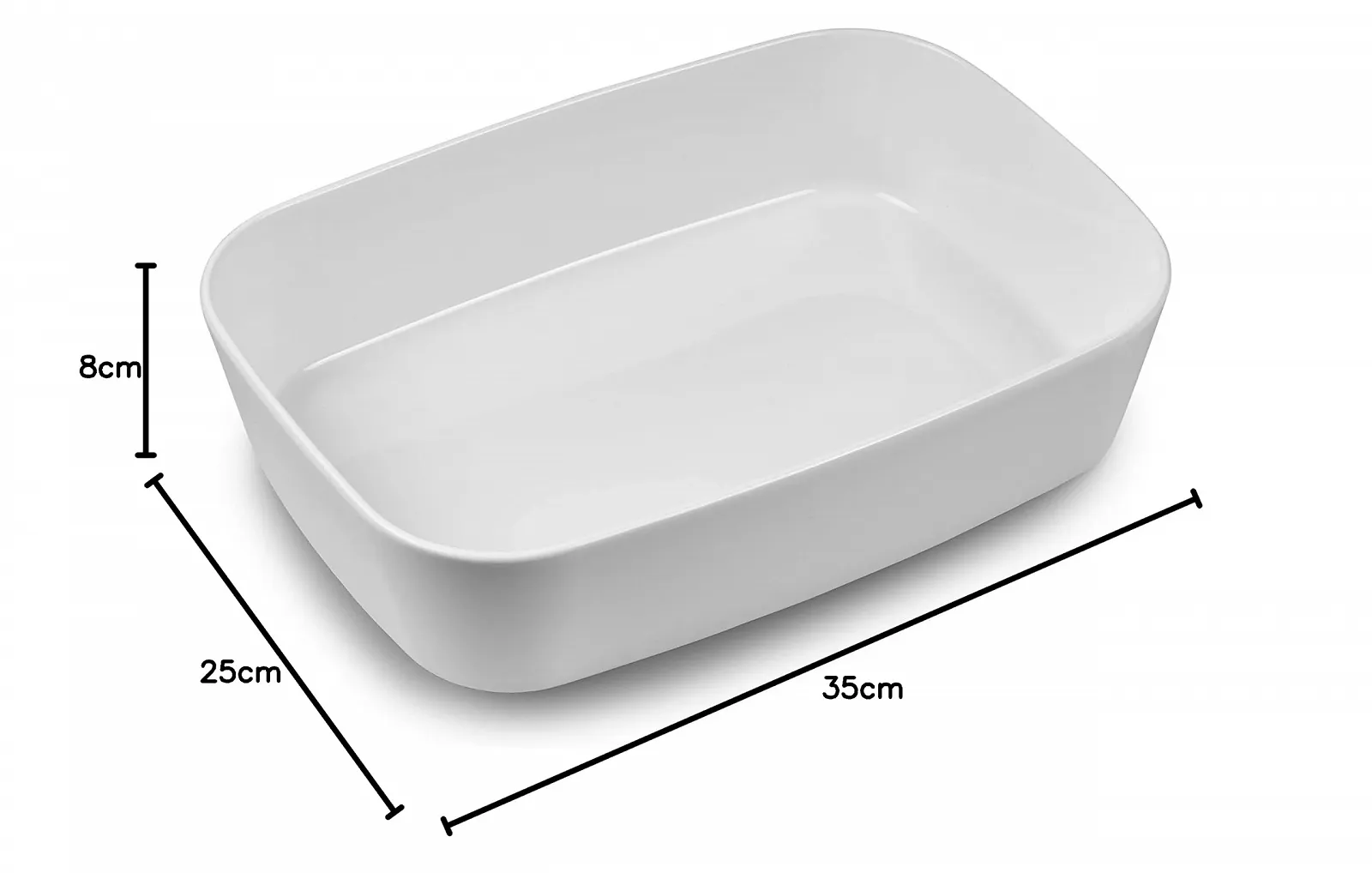 Форма для запекания Rosti Modula 35 x 25 x 8 см Керамика Белая, фото №10